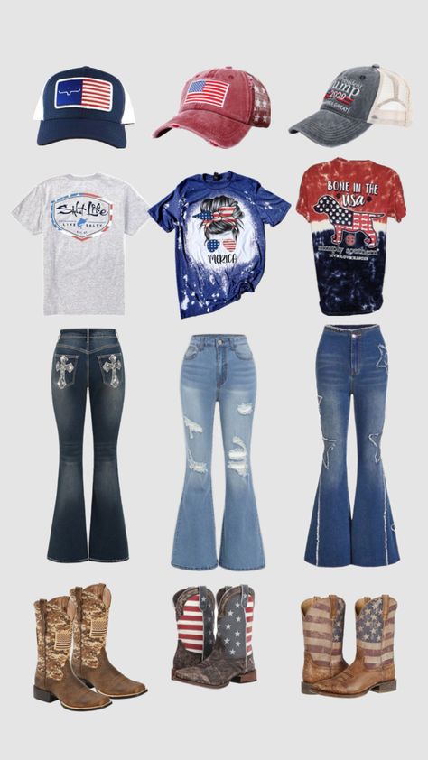 Fourth of July fits! Pick your fav #outfitinspo #fourthofjuly #america #western 4th Of July Rodeo Outfit, Western 4th Of July Outfit, Fourth Of July Fits, Snapchat Avatar, July Outfits, 4th Of July Outfit, Forth Of July, Rodeo Outfits, 9th Grade