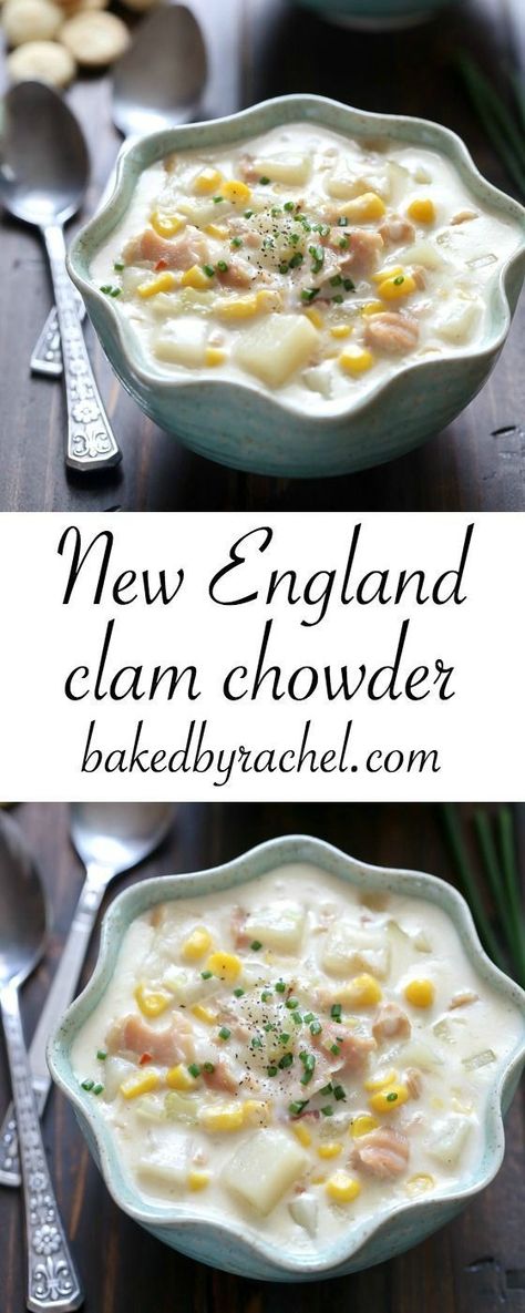 Clam And Corn Chowder Recipe, Slow Cooker Clam Chowder, New England Clam Chowder, Corn Chowder Recipe, Chowder Soup, Chowder Recipe, Clam Recipes, Clam Chowder, Chowder Recipes