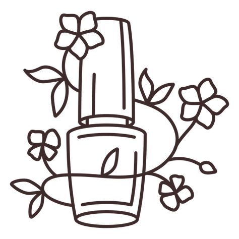 Nail polish floral stroke #AD , #polish, #floral, #stroke, #Nail Nail Polish Bottle Tattoo Ideas, Nail Polish Tattoo Ideas, Nail Polish Drawing, Nail Polish Tattoo, Flower Transparent, Nails Flower, Graphic Desi, Bottle Tattoo, Nail Polish Bottles