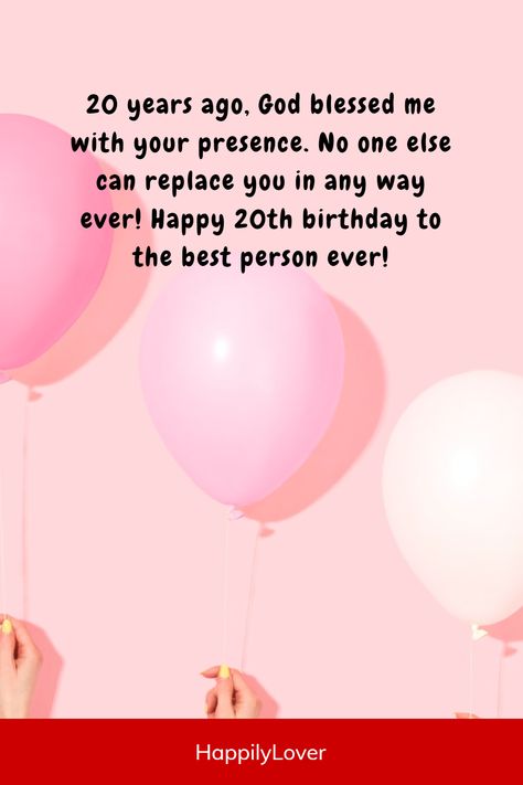 Perfect happy 20th birthday wishes will make this special day even brighter and more unforgettable. Turning the big 2-0 is a milestone filled with hope, dreams, excitement and endless opportunities. Here is a beautiful collection of happy 20th birthday quotes to share with your friends, family, and loved ones. The right choice of words, cute 20th birthday messages can put a smile on the birthday celebrant’s face, bring joy, and make their day the more exciting and memorable. 20th Birthday Wishes For Boyfriend, 20th Birthday Wishes For Best Friend, Turning 20 Birthday Quotes, 20th Birthday Messages, Happy 20th Birthday Quotes, Happy 20 Birthday Quotes, Happy 20th Birthday Wishes, 20th Birthday Quotes, Birthday Wishes For Fiance