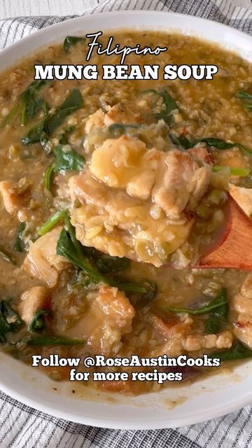 RoseAustinCooks on Instagram: "Sharing my mung bean soup (aka Balatong) recipe in honor of Filipino Food Month. What’s your favorite Filipino dish? #mungbeansoup #mungbean #balatong #filipinofood #filipinorecipe #filipinocomfortfood #roseaustincooks" Balatong Recipe Filipino, Filipino Soup Dishes, Mungo Beans Filipino Recipe, Mung Bean Soup, Filipino Dish, Soup Dish, Filipino Dishes, Asian Foods, Mung Bean