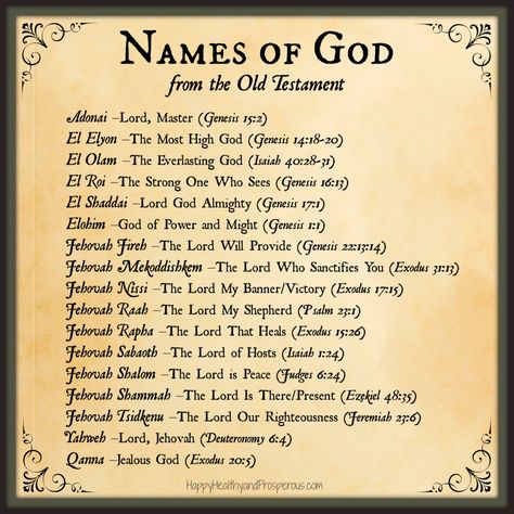 Name Meanings: Old Testament Names of God                                                                                                                                                                                 More Old Testament Names, Scriptural Quotes, The Names Of God, Attributes Of God, God Bible, Bible Study Notebook, The Old Testament, Bible Facts, Names Of God