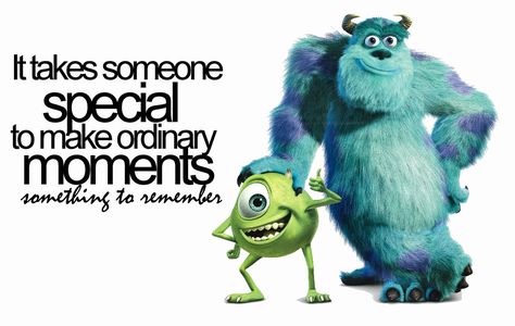 It takes a special person whose willing to go out of their way to make others smile! Monsters University Quotes, Monsters Inc Quotes, Monster Classroom, Dolphin Reef, Disney Character Drawings, Barbie Quotes, Monster Inc, Disney Monsters, I Love My Daughter