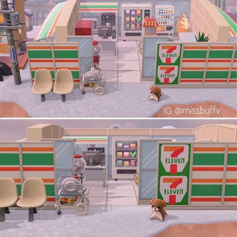 Acnh Gas Station Design Code, Acnh Gas Station, Korean Store, Motif Acnl, Nintendo Store, Animal Crossing 3ds, Animal Crossing Funny, Animal Crossing Guide, Storefront Design