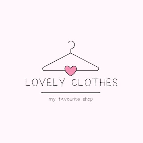 Clothes Hanger & Heart Logo - Turbologo Logo Maker designshop #logodesain #logomania #logoconcept. Boutique Logos, Hanger Logo, Online Logo Creator, Logo Maker App, Shop Name Ideas, Logo Online Shop, Boutique Logo Design, Clothing Brand Logos, Trendy Logos