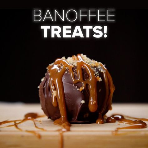 Fancy Banoffee Treats! | Recipes Banoffee Recipe, Trendy Desserts, Fancy Chocolate, Sweetened Condensed Milk Recipes, French Toast Roll Ups, French Toast Rolls, Treats Recipes, Dessert Boxes, Chocolate Toffee