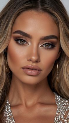 Glam Eye Makeup, Becoming A Makeup Artist, Kardashian Makeup, Glam Wedding Makeup, Blonde Hair Brown Eyes, Event Makeup, Hot Makeup, Glamorous Makeup, Glam Hair