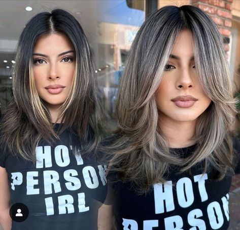 Ash Brown Hair Balayage, Face Framing Highlights, Honey Highlights, Grey Hair Looks, Blonde Highlights On Dark Hair, Hairstyles For Thick Hair, Mushroom Hair, Framing Highlights, Grey Hair Transformation