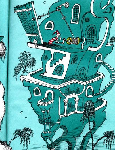 Dr Seuss House, Dr Seuss Drawings, Dr Seuss Images, Dr Seuss Illustration, Dr Seuss Art, Sleep Book, Dr Suess, House Drawing, Mural Art