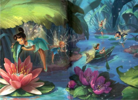 Pixie Hollow Fairies, Fairies Aesthetic, Disney Faries, Tinkerbell Movies, Disney Fairies Pixie Hollow, Disney Illustration, Tinkerbell And Friends, Water Fairy, Dumping Ground