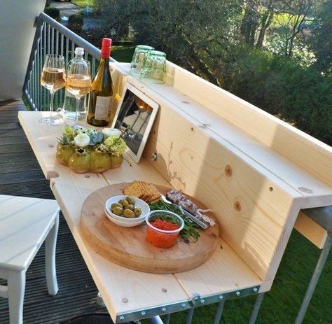 Narrow Balcony, Balkon Decor, Balcony Bar, Small Balcony Design, Mini Bars, Small Balcony Decor, Balcony Railing, Small Balcony Ideas, Apartment Balcony Decorating