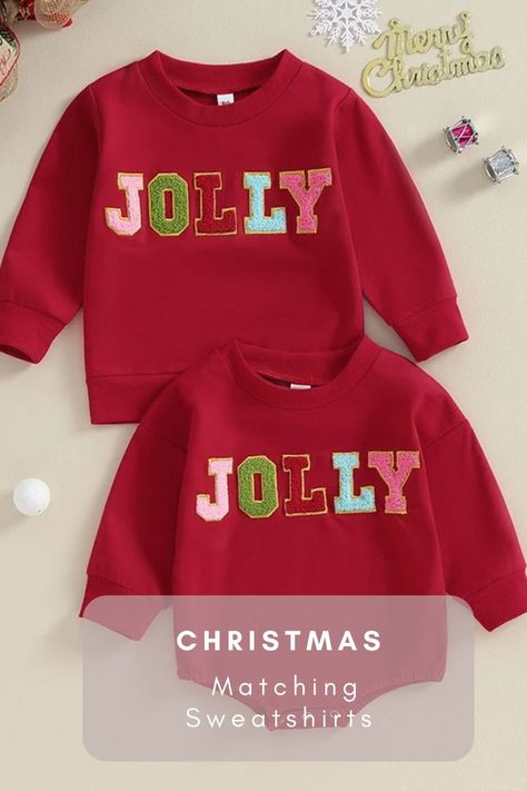 Cozy up your Christmas with coordinated looks for siblings, showcasing the bond between big and little brothers and sisters." Sibling Matching Outfits, Lil Sis Big Sis, Matching Sibling Outfits, Matching Clothes, Lil Sis, Santa's Little Helper, Matching Sweatshirts, Big Sis, Brothers And Sisters