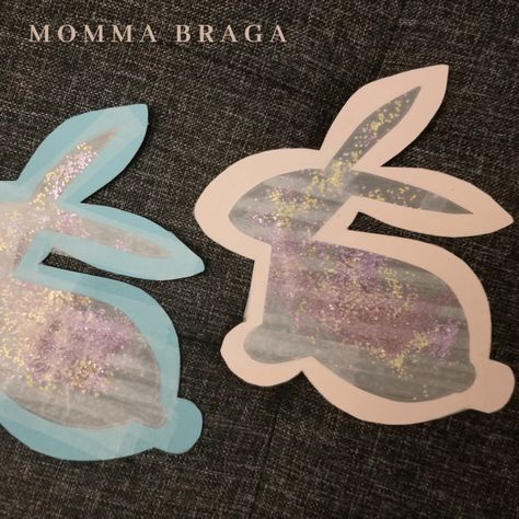 DIY Bunny Suncatchers | Momma Braga Bunny Suncatcher, Diy Bunny, Easter Season, Adorable Bunny, Bunny Crafts, Construction Paper, Day Care, Spring Colors, Cute Bunny