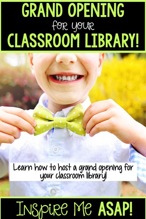 Are you looking for an engaging way to open your classroom library to your primary aged students? In this blog post, I explain how I host a grand opening for my classroom library, as a sure-fire way to motivate my second grade readers! Library Grand Opening Ideas, Classroom Library Organization, Library Lesson Plans, Class Library, Library Organization, Library Skills, Elementary Lesson Plans, Elementary Library, Library Activities