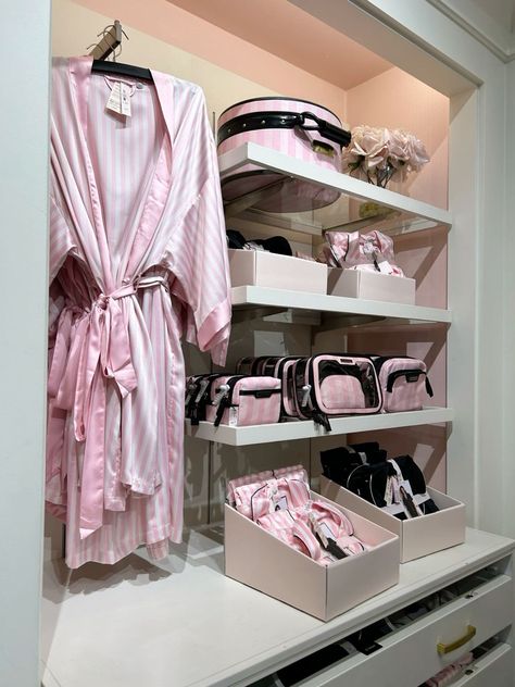 Victorias Secret Room Decor, Victoria’s Secret Bedroom, Victoria Secret Aesthetic Room, Victoria Secret Inspired Room, Victoria Secret Bedroom Ideas, Victoria Secret Room Ideas, Pink Closet Aesthetic, Victoria Secret Room, Aesthetic Victoria Secret