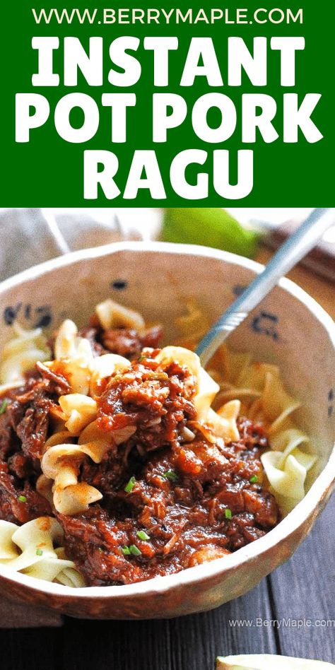 Instant Pot Ragu, Ragu Pasta, February Recipes, Amazing Pasta, Pork Ragu, Maple Recipes, Healthy Instant Pot, Keto Crockpot, Ragu Recipe