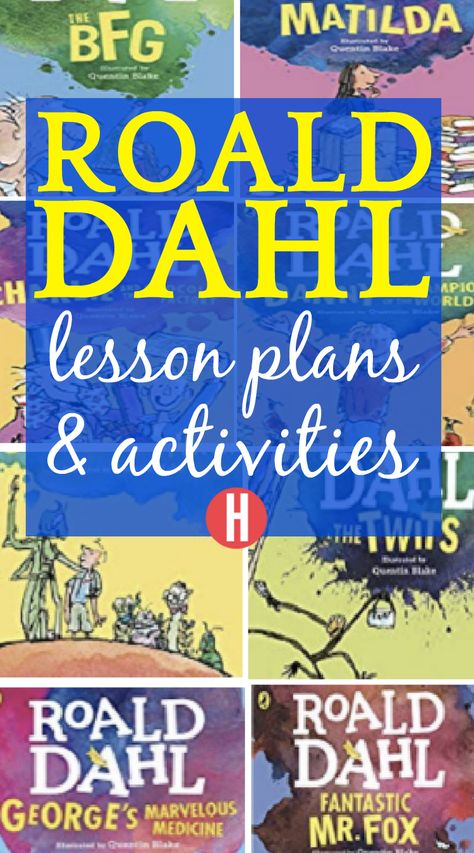 Roald Dahl Books, Activities, and Lesson Plans #roalddahl #roalddahlday #willywonka #childrensbooks #kidsbooks #lessons #lessonplans #teaching #reading #movies #homeschool #homeschooling #curriculum #homeschoolcurriculum Bfg Activities, Movie Lesson Plans, Roald Dahl Activities, Popular Kids Books, Roald Dahl Day, Matilda Roald Dahl, The Bfg, Homeschooling Curriculum, Roald Dahl Books