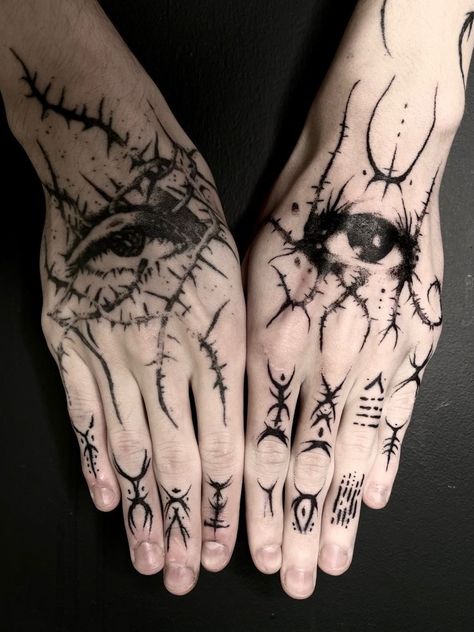 Dark Tattoo Ideas, Lil Doodles, Backpiece Tattoo, Grunge Tattoo, Goth Tattoo, Sigil Tattoo, Sharpie Tattoos, Wicked Tattoos, Creepy Tattoos