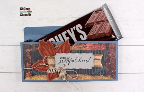 Thanksgiving Treat Holders, Thanksgiving Treat Boxes Diy, Stampin Up Hershey Bar Holder, Hershey Nugget Treat Holders Christmas, Stampin Up Hershey Nugget Treat Holder, Stampin Up Nugget Treat Holder, Treat Boxes Diy, Wrappers Diy, Hershey Bar Wrappers