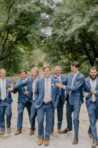 Dusty Blue Tux Groomsmen, Mens Tuxedo Wedding Blue, Dusty Blue Wedding Suit Groomsmen, Dusty Blue Mens Suit Wedding, Slate Blue And Gold Wedding, Slate Blue Tuxedo Wedding, Slate Blue Tuxedo, Blue Tuxes Wedding, Groomsmen Light Blue Suits