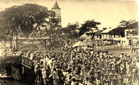 Soldiers marching in Manila 1890s Philippine Revolution, American Soldiers, Street Scenes, The Philippines, Manila, Philippines, Soldier, History, Photographer