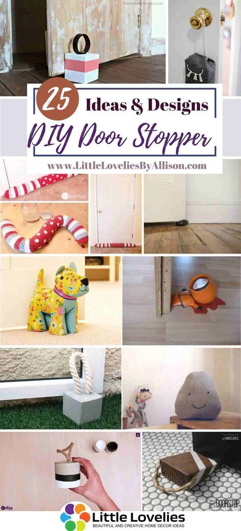 Door Stops Diy, Sew A Door Stop, Diy Door Stopper Easy, Brick Doorstop Ideas, Diy Door Stopper Ideas, Door Stopper Ideas Diy, Door Stoppers Ideas, Diy Door Stop, Doorstops Ideas