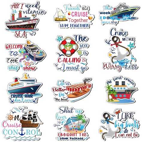 PRICES MAY VARY. Package includes: you will receive 12 nautical sailing style refrigerator magnets in a classic combination of blue, red and white colors including beach, yacht, cruise ship, anchor and other elements to make your Christmas in July, summer party, Thanksgiving, Christmas and birthday queuing party etc. more meaningful Funny quote design:These cruise door magnets not only have a summer ocean cruise style design with elements of boats, Carnival Cruise ships, etc., but also the fridg Cruise Stickers, Cabin Party, Sailing Style, Cruise Door Magnets, Cruise Style, Sailing Fashion, Carnival Cruise Ships, Door Fridge, Cruise Door