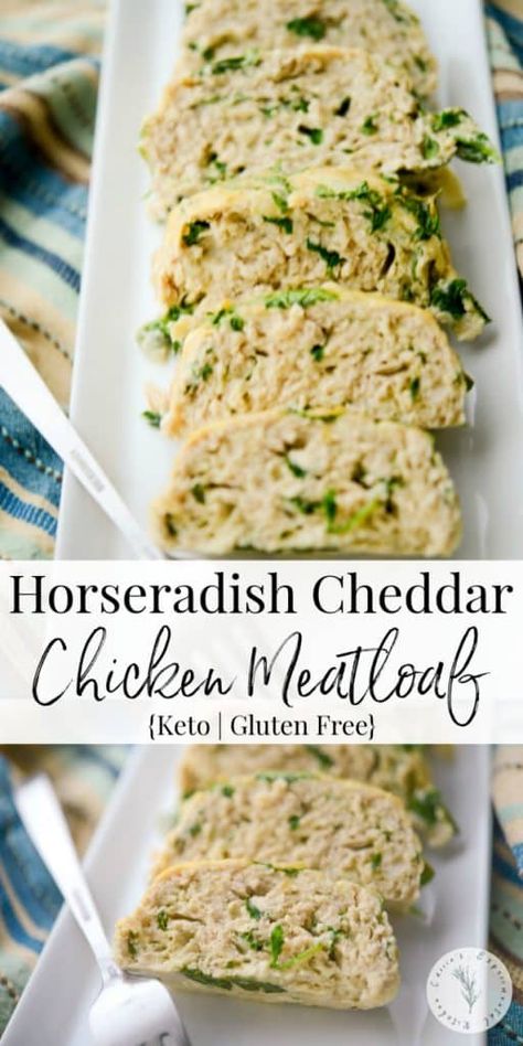 Chicken Horseradish Recipes, Horseradish Meatloaf, Gf Meatloaf, Healthier Meatloaf, Horseradish Chicken, Southern Dinners, Walnut Chicken Recipe, Gluten Free Meatloaf, Chicken Cheddar