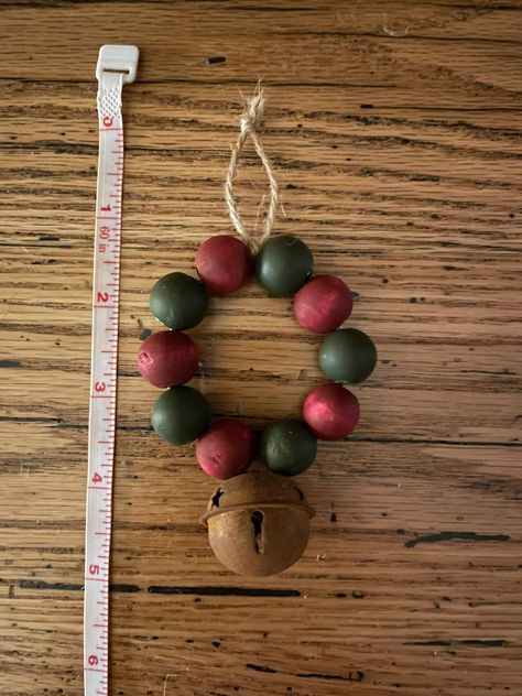 Christmas Ornament, Rustic Christmas Tree Ornament, Rusted Jingle Bell, Farmhouse Christmas, Rustic Christmas - Etsy Rustic Wood Ornaments, Rustic Diy Christmas Decor, Farmhouse Christmas Ornaments Diy, Diy Rustic Christmas Ornaments, Bead Wreath, Farmhouse Christmas Ornaments, Rustic Christmas Ornaments, Christmas Rustic, Woodland Christmas