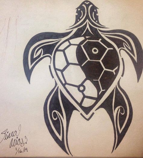 This yin/yang turtle tattoo was created as a "Ohana" cover up. Yin Yang Turtle Tattoo, Hawaiian Turtle Tattoos, Ying Yang Tattoo, Yang Tattoo, Yin Yang Tattoos, Sea Turtle Art, Hawaiian Tattoo, Bicep Tattoo, Up Tattoo