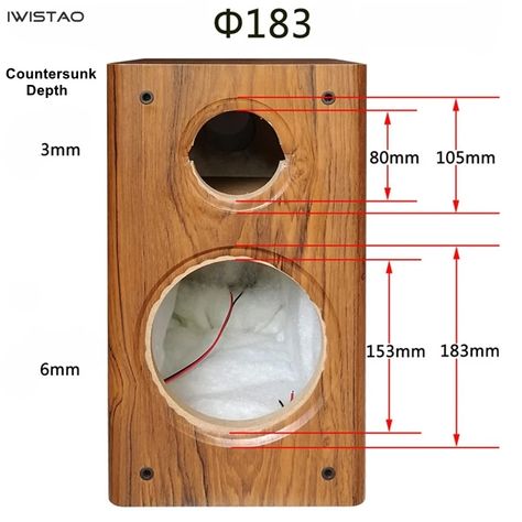 IWISTAO 2 Way 6.5 inches Speaker Empty Cabinet Passive Speaker Enclosure Wood High Density MDF 18mm Board Volume 24L DIY   – IWISTAO HIFI MINIMART Speaker Box Diy, Bluetooth Speakers Diy, Diy Subwoofer, Wooden Speakers, Subwoofer Box Design, Speaker Enclosure, Speaker Plans, Speaker Projects, Passive Speaker