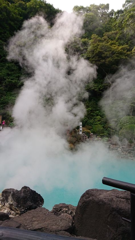 sea hell in beppu Beppu, Niagara Falls, Japan, Natural Landmarks, Water, Travel, Nature