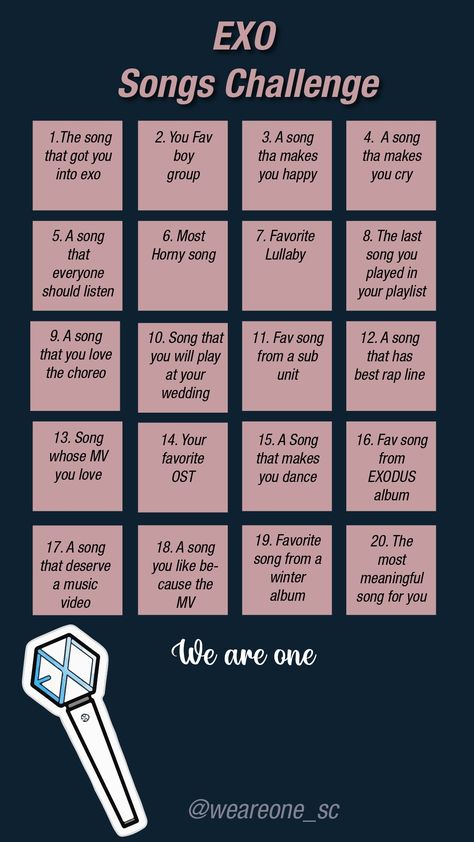 Instagram @weareone_sc Exo Emoji Guide, Lullaby Songs, Exo Group, Photobooth Template, Exo Songs, Song Challenge, Story Template, Ig Story, Chanyeol