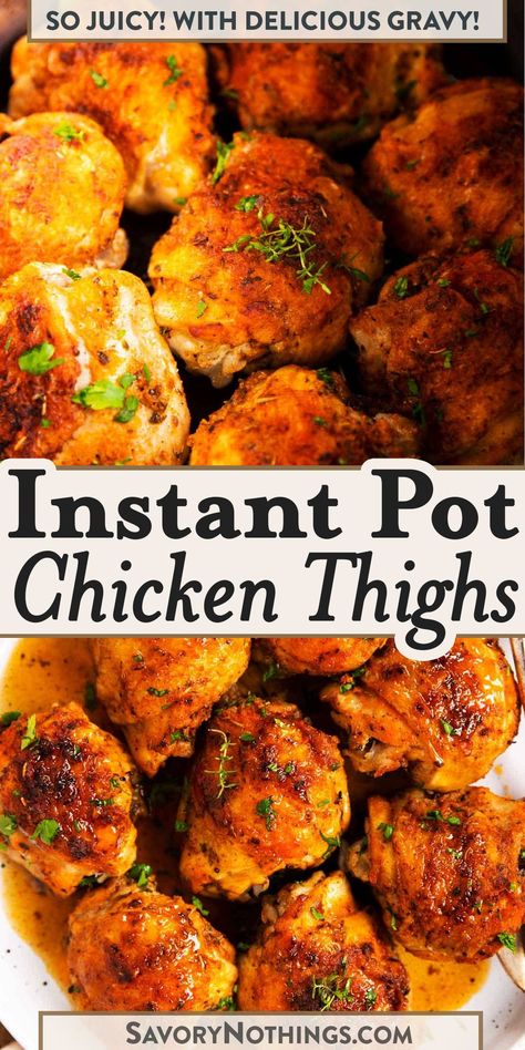 Pressure Cooker Chicken Thighs, Instant Pot Chicken Thighs, Pressure Cooker Recipes Chicken, Healty Dinner, Multi Cooker, Pressure Cooker Chicken, Instant Pot Recipes Chicken, Pan Recipes, Instant Pot Dinner Recipes