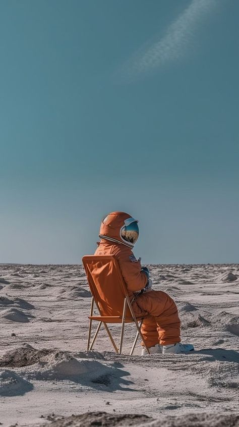 Hyperrealism close up of an Astronaut sitting in a lawn chair on the moon with earth rising over the horizon, pulp photography, national geographic —ar 9:16 —c 55 —s 555 Pulp Photography, Astronaut Photoshoot, Astronaut Photography, Astronaut Artwork, 2024 Photoshoot, Desert Photoshoot, Travel Photoshoot, Ideas Photoshoot, Astronaut Wallpaper