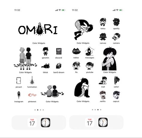 #omori Omori Icons For Apps, Phone Theme Ideas, Theme Phone, Lockscreen Ios, Phone Template, Phone Layouts, Screen Icon, Iphone App Layout, App Layout