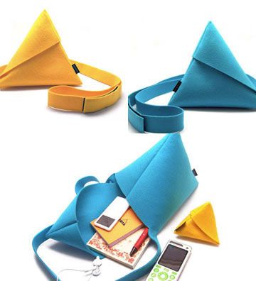 Pochette Diy, Simple Origami, Felt Sewing, Origami Bag, Fabric Origami, Sewing Machine Needle, Triangle Bag, Diy Case, Diy Bebe