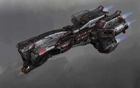 Battle Ship concept art for Rebant VR game, Galan Pang on ArtStation at https://www.artstation.com/artwork/DJXqn Ship Concept Art, Battle Wallpaper, Black Hammer, Sci Fi Ship, Mobil Futuristik, 3d Karakter, Space Ships Concept, Space Fighter, Sci Fi Spaceships