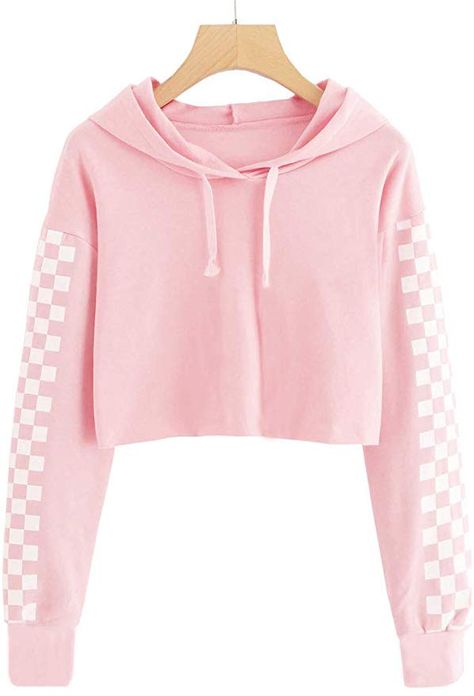 Amazon.com: Imily Bela Kids Crop Tops Girls Hoodies Cute Plaid Long Sleeve Fashion Sweatshirts: Clothing Hoodies Cute, Crop Tops For Kids, Girls Hoodies, Fashion Sweatshirts, Girls Crop Tops, Long Sleeve Fashion, Crop Top Hoodie, Sleeve Fashion, Crop Top Outfits