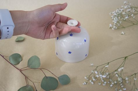 Forget Me Not Pottery, Watering Bell Pottery, Ceramic Watering Bell, Cottagecore Apothecary, Water Bell, Watering Bell, Plant Accessories, Accessories Aesthetic, Arte Grunge