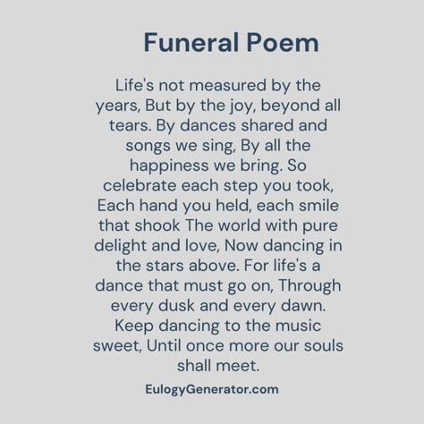 Uplifting Funeral Poems to Celebrate Life and Legacy - Eulogies By Jen Eulogy Poems, Celebration Of Life Party, Gaelic Blessing, Memorial Quotes, Writing A Eulogy, Loss Of Son, Life Vision Board, Celebrate Life, Memories Quotes