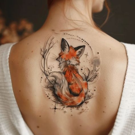 Fox Tattoo Design Men, Fox Hand Tattoo, Tattoo Mini Cute, Realistic Fox Tattoo, Fox Tattoo Ideas, Small Fox Tattoo, Forearm Tattoo Designs, Bird Tattoo Sleeves, Fox Tattoo Design