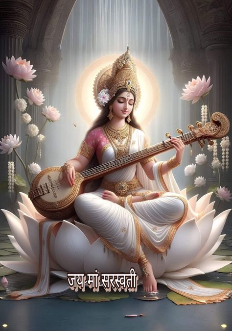 सरस्वती माता Hd, Sarswati Maa Wallpapers Full Hd, Ragavendra Swamy Images Good Morning, Jai Maa Saraswati, Lord Saraswati, Saraswathi Devi, Saraswati Picture, Saraswati Painting, Saraswati Mata