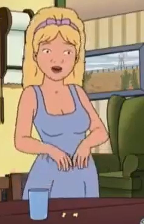 Purple Headband Outfit, Luanne Platter, King Of The Hill Luanne, Purple Headbands, Door Decs, Headband Outfit, King Of The Hill, Blue Dresses, Fashion Inspo