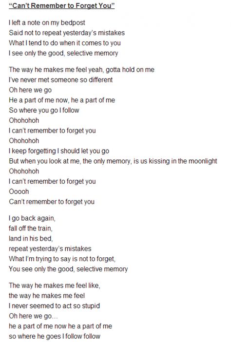 Can't remember to forget you-Shakira ft. Rihanna Can’t Remember To Forget You Rihanna, Can’t Remember To Forget You Shakira, I Cant Remember To Forget You, Can't Remember To Forget You, Shakira Song Lyrics, Shakira Rihanna, Ramin Karimloo, Forget You, Song Lyrics Wallpaper