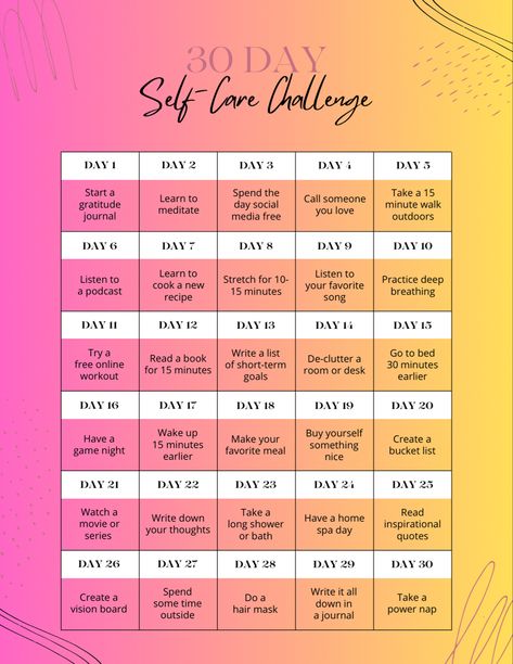 Looking to do a little self loving? Look no further and save this pin for a 30 day challange. #selflove #challenge #challengeyourself #loveyourselffirst 30 Day Challange, Gratitude Day, Desk Workout, Love Journal, 17 Day, Love Challenge, Daily Challenges, Love Yourself First, 30 Day Challenge