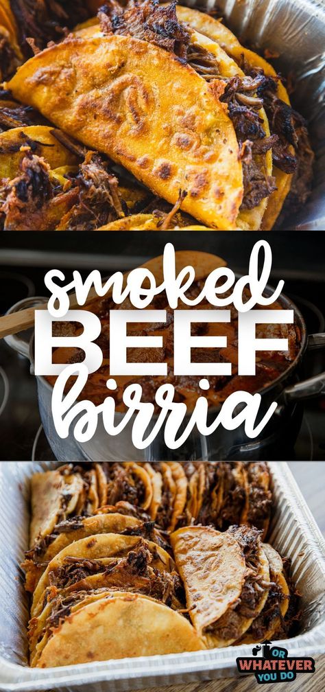 Quesabirria Tacos, Bbq Smoker Recipes, Pellet Smoker Recipes, Traeger Grill Recipes, Outdoor Cooking Recipes, Smoked Food, Smoker Cooking, Pellet Grill Recipes, Traeger Recipes