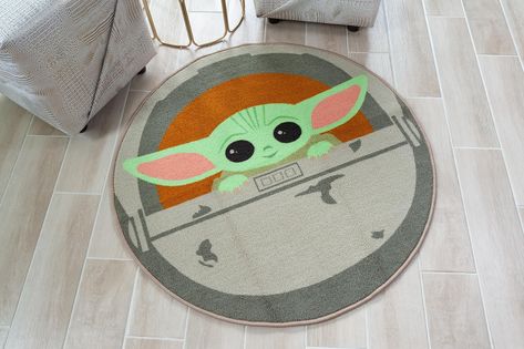 Yoda Sticker, Star Wars Nursery, Star Wars Decor, Playroom Rug, Round Area Rug, Star Wars The Mandalorian, Millennium Falcon, Toy Rooms, Star Wars Collection