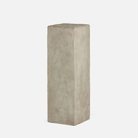 Made Goods Igor Pedestal - multiple options – CLAYTON GRAY HOME Stone Columns Interior, Columns Interior, Textured Concrete, Concrete Column, Stone Columns, Urn Planters, Cool Tables, White Nightstand, Stone Texture