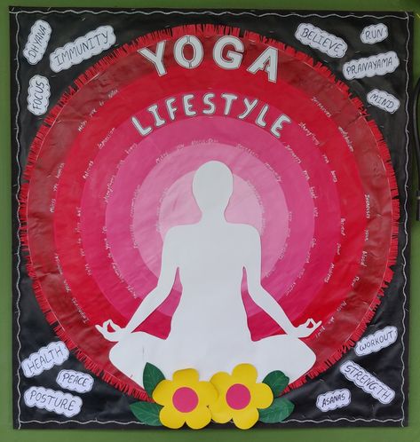 Yoga Lifestyle Bulletin Board, Decoration, Bulletin Board Ideas, Yoga Day Decoration, Yoga Day Board 2022, 21st June International Yoga Day Ideas Yoga Day Decoration Ideas For School, Yoga Day School Board Decoration, Yoga Day Bulletin Board Ideas, Yoga File Cover Decoration, Yoga Day Decoration Ideas, International Yoga Day Creative Poster, Yoga Day Chart For School, Yoga Bulletin Board Ideas, Creative Yoga Day Posters